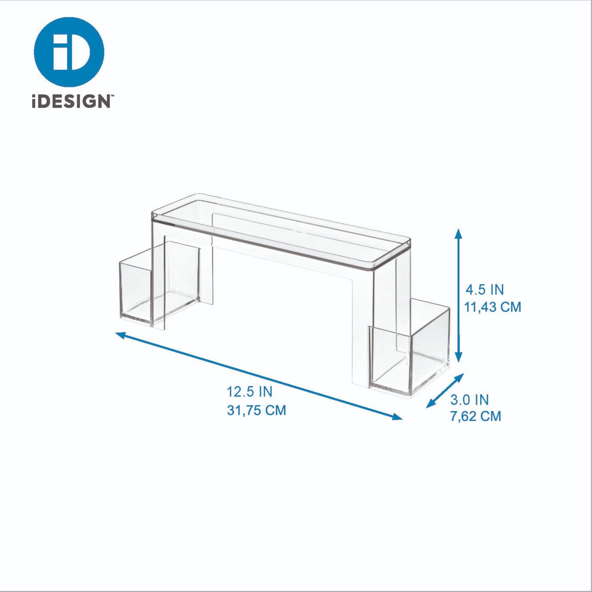 iDesign x The Home Edit – Two-tier organizer for narrow – detail view 2