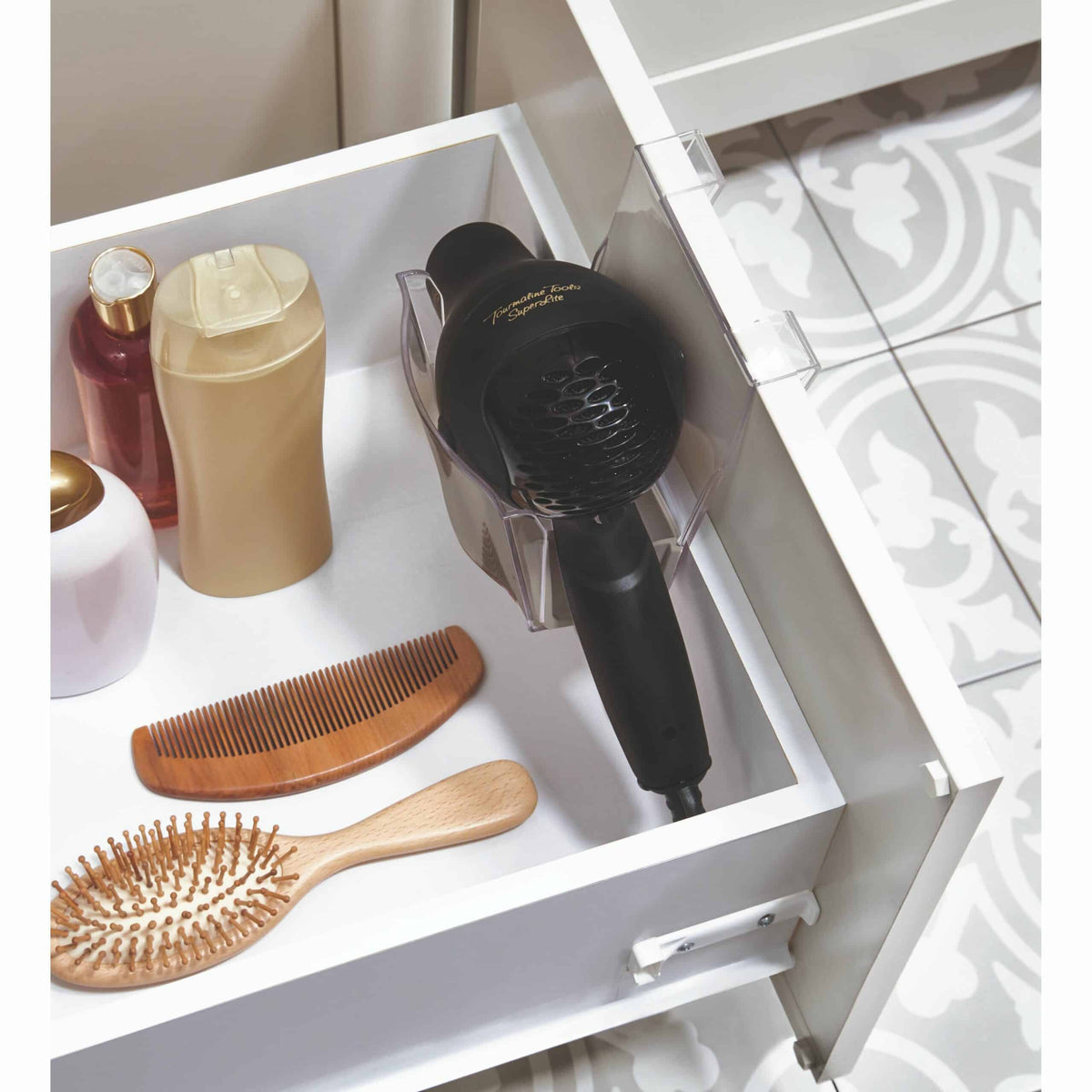 iDesign x The Home Edit – Hanging hair dryer organizer – – detail view 7
