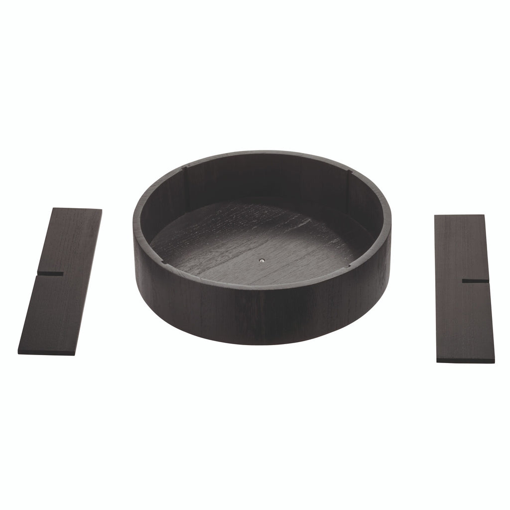 iDesign x The Home Edit – Wooden divided Lazy Susan black – – detail view 2