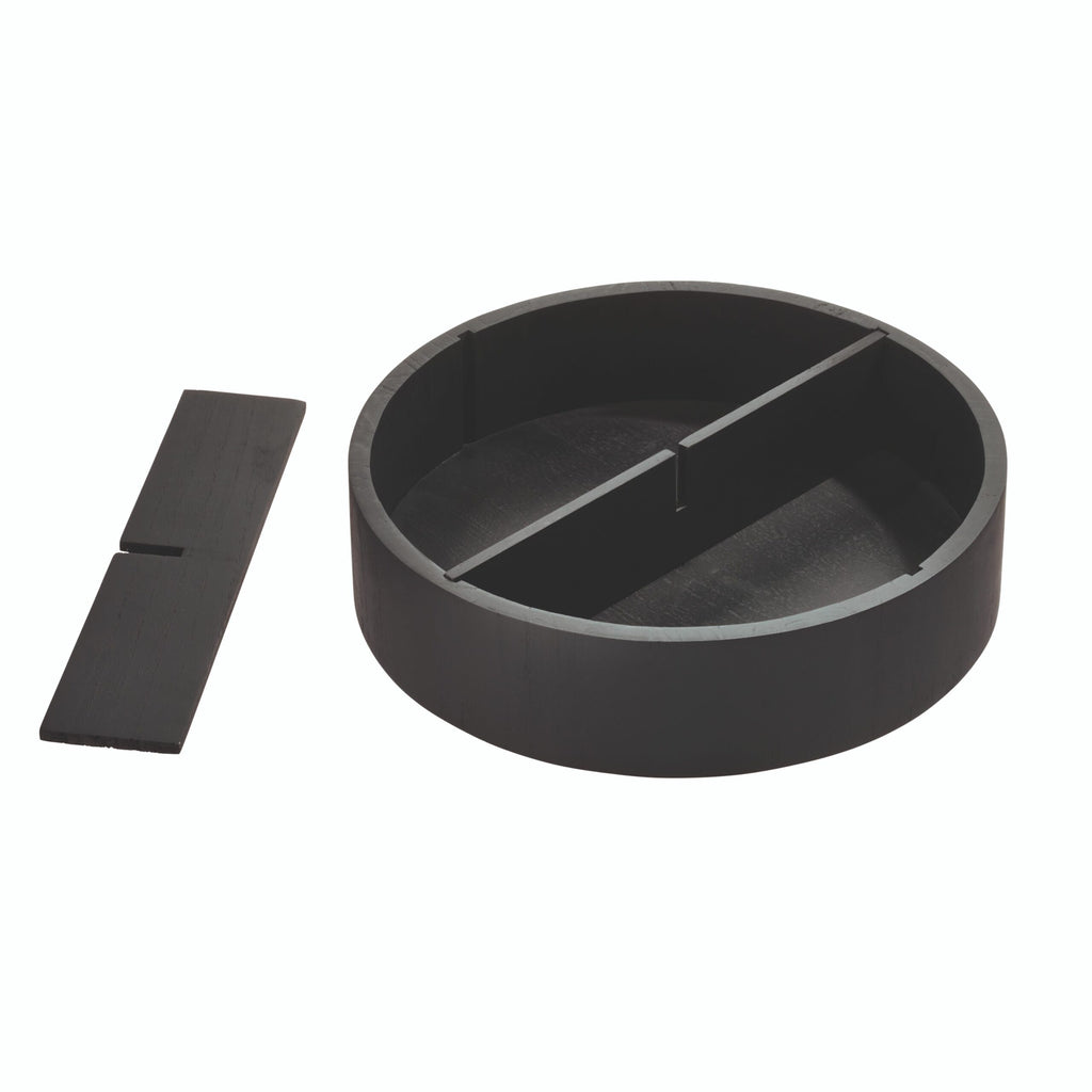 iDesign x The Home Edit – Wooden divided Lazy Susan black – – detail view 3