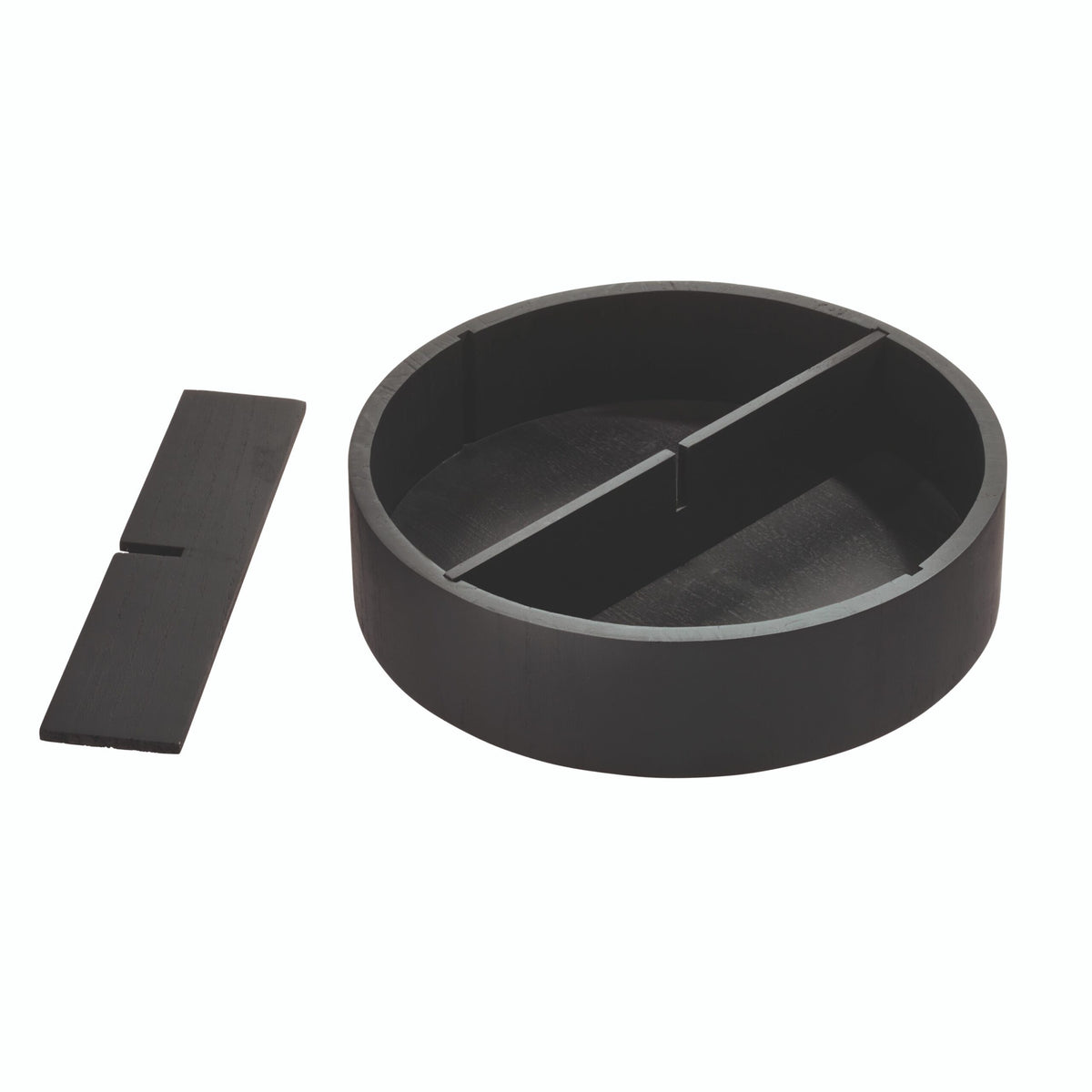 iDesign x The Home Edit – Wooden divided Lazy Susan black – – detail view 3