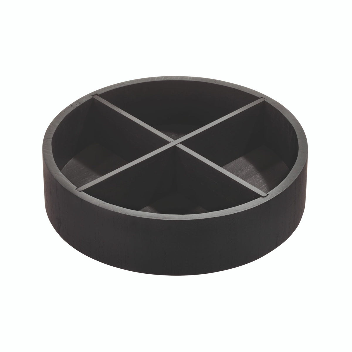 iDesign x The Home Edit – Wooden divided Lazy Susan black –