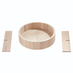 iDesign x The Home Edit – Wooden divided Lazy Susan – – detail view 3