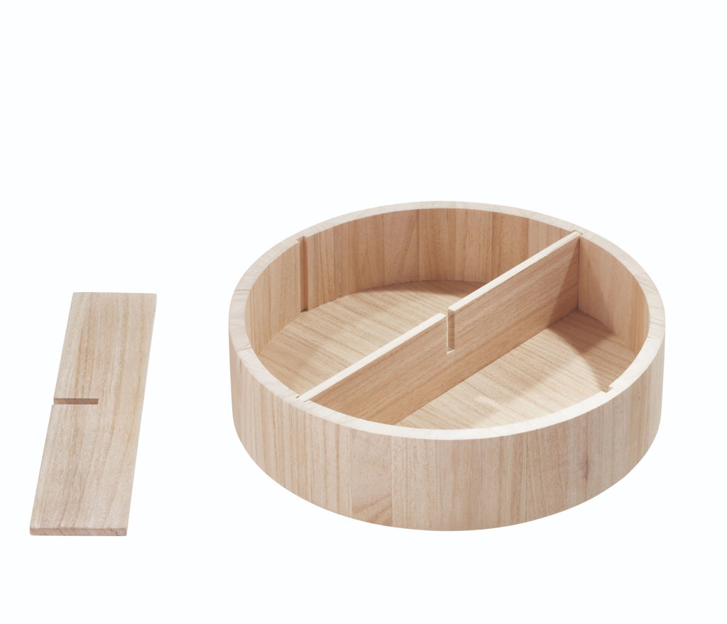 iDesign x The Home Edit – Wooden divided Lazy Susan – – detail view 4