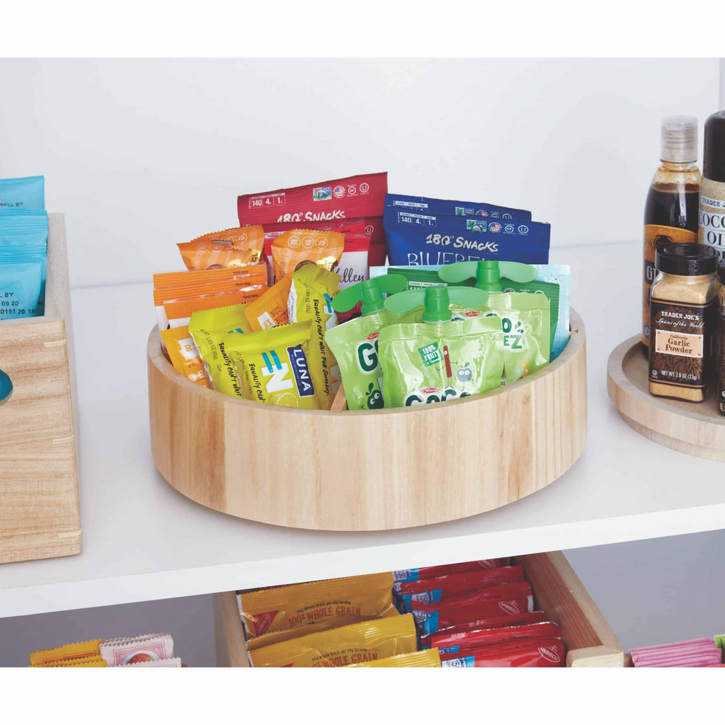 iDesign x The Home Edit – Wooden divided Lazy Susan – – detail view 6