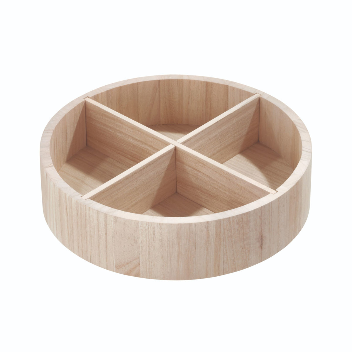iDesign x The Home Edit – Wooden divided Lazy Susan –