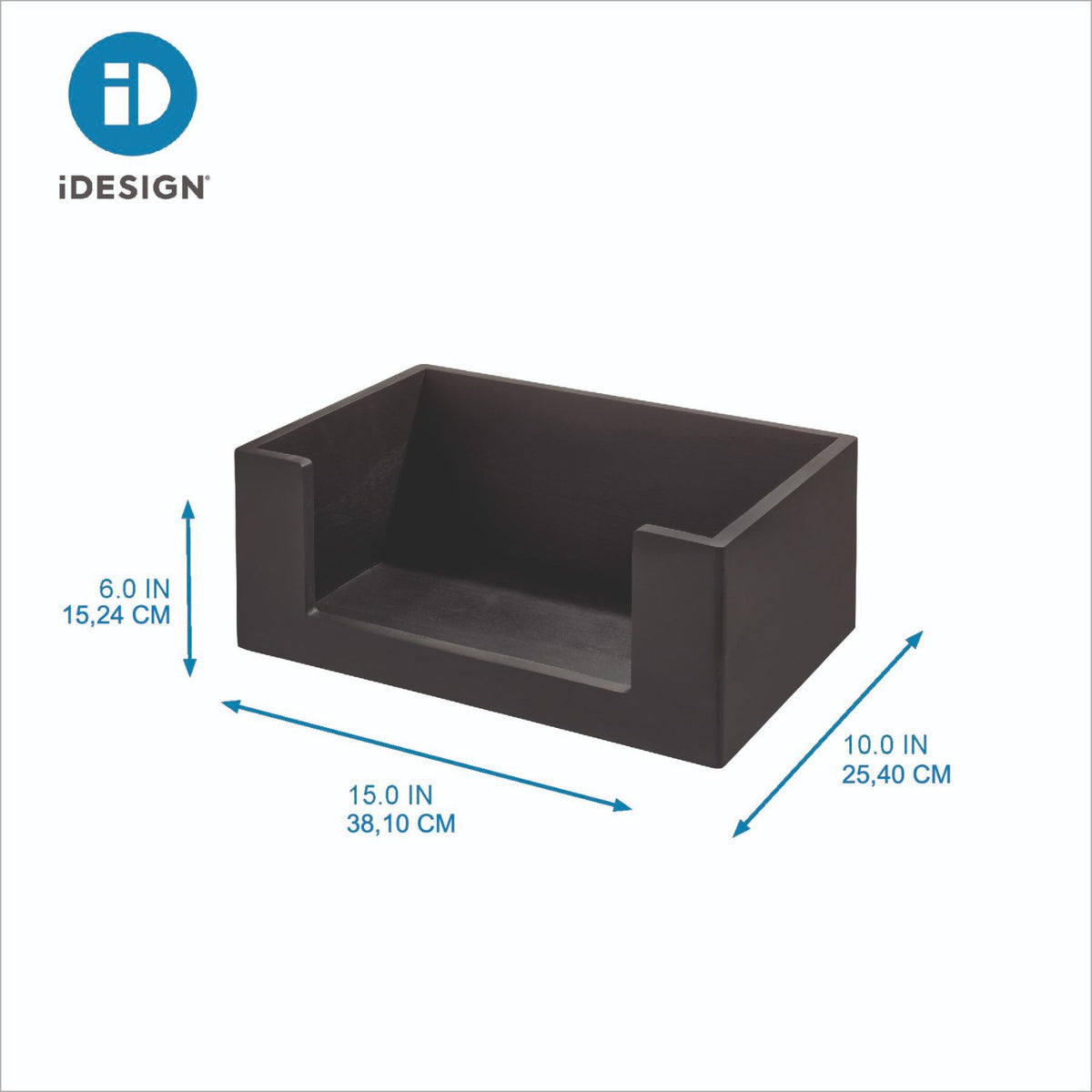 iDesign x The Home Edit – Large open box black – 05042CEU – detail view 2