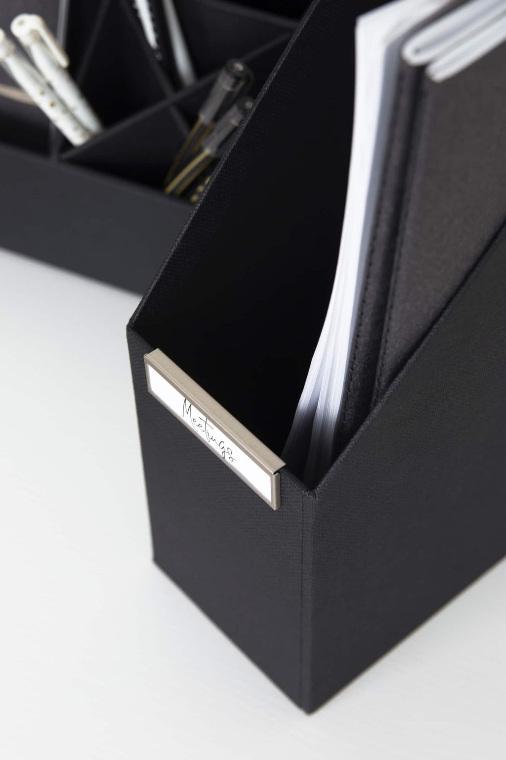 Bigso Box of Sweden – Holder for label – horizontal (Set – detail view 3