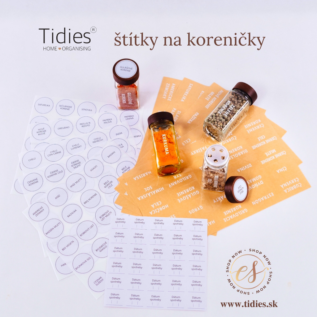 Tidies – 280 labels for spice jars – SK – detail view 5