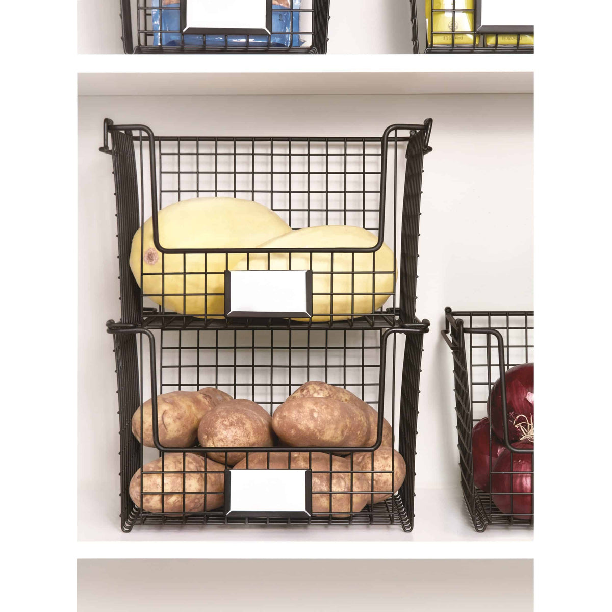 iDesign – Steel basket large black – Classico – 91007EU – detail view 3