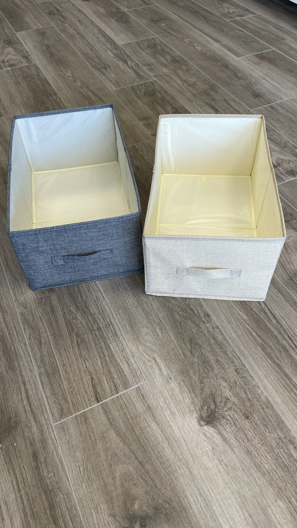 Tidies – Storage box for wardrobe fabric beige – detail view 2