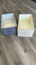 Tidies – Storage box for wardrobe fabric beige – detail view 2
