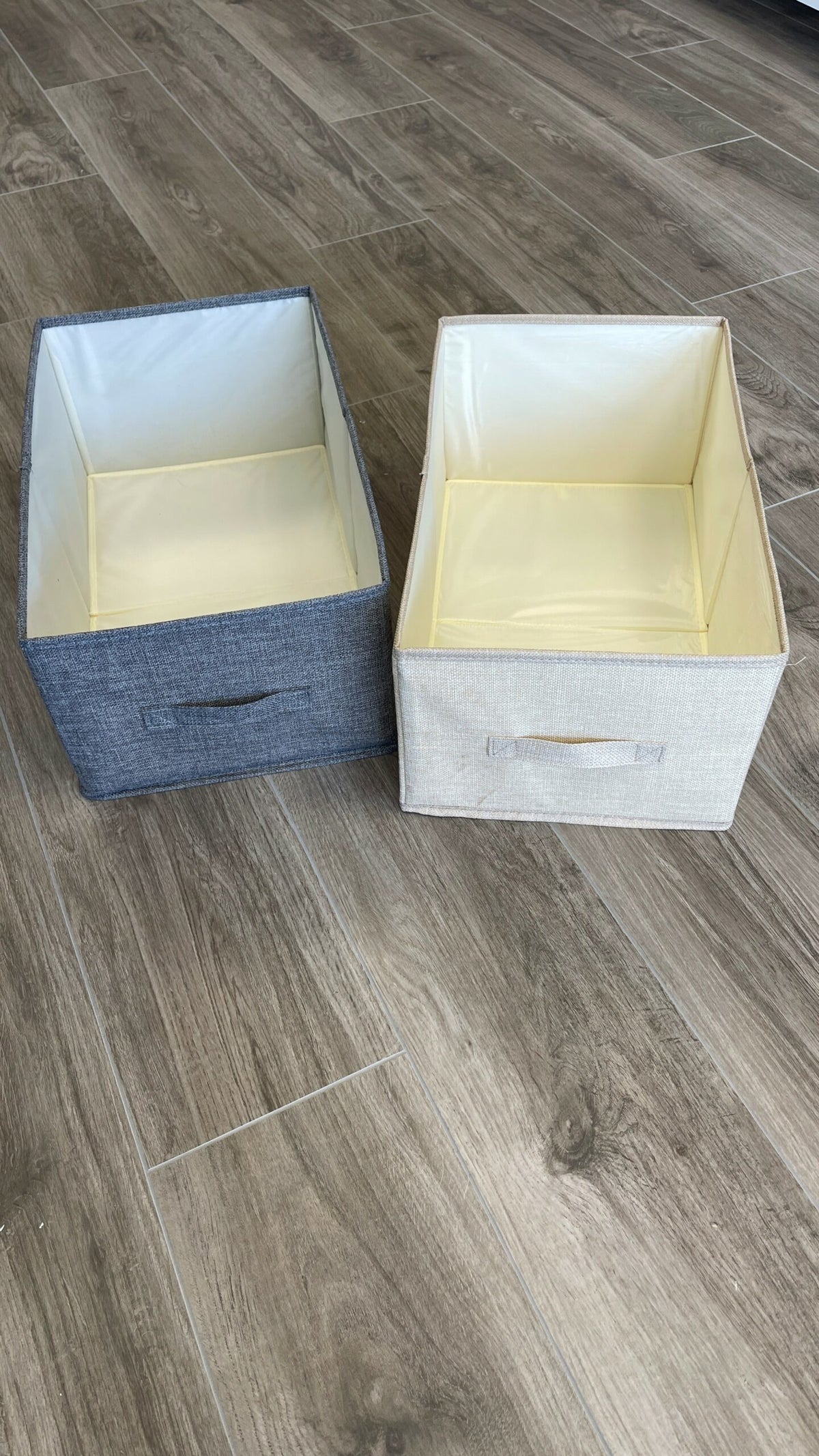 Tidies – Storage box for wardrobe fabric beige – detail view 2