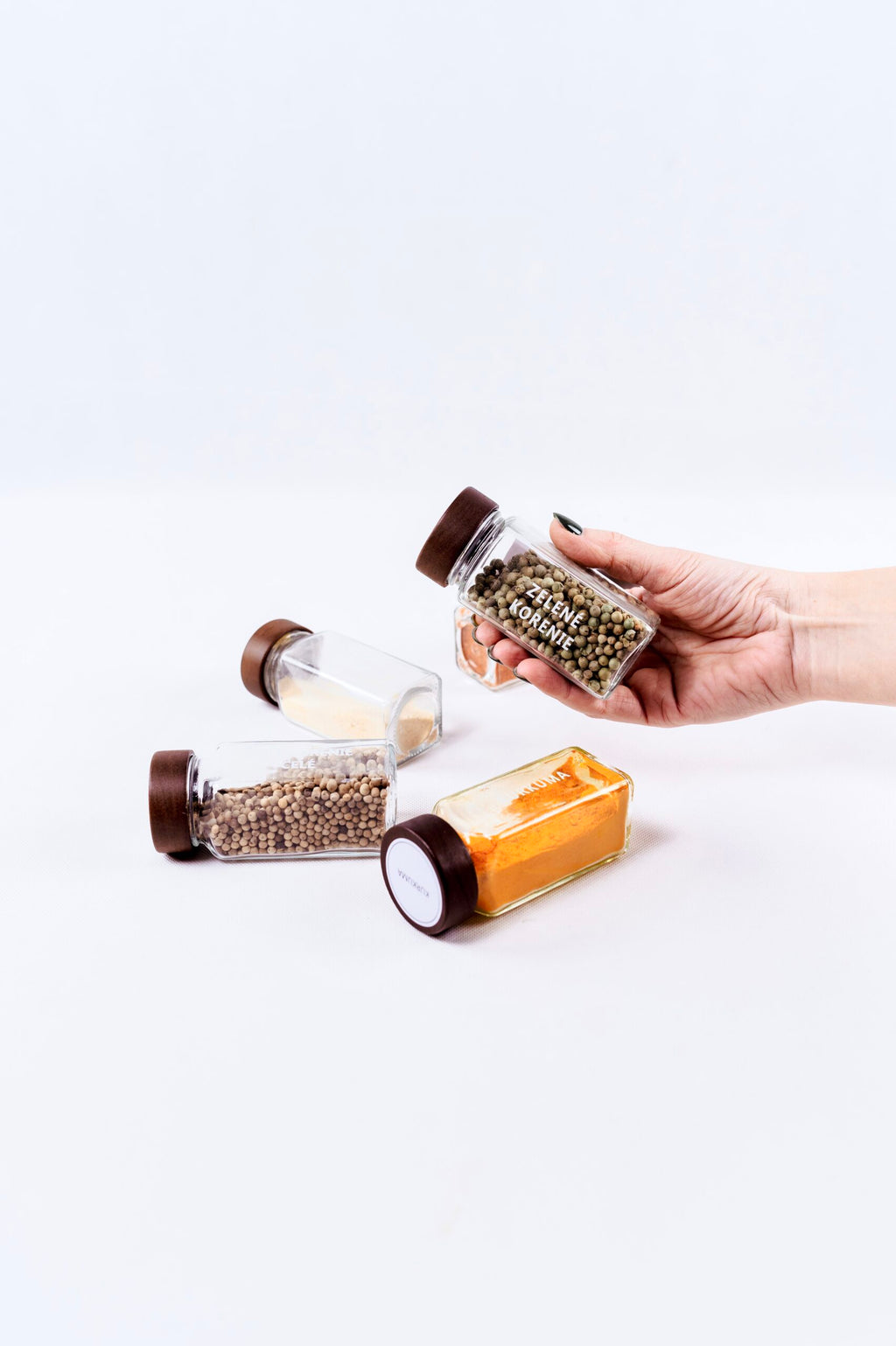 Tidies – Set – 15 pieces spice jars, labels and Lazy Susan – detail view 6