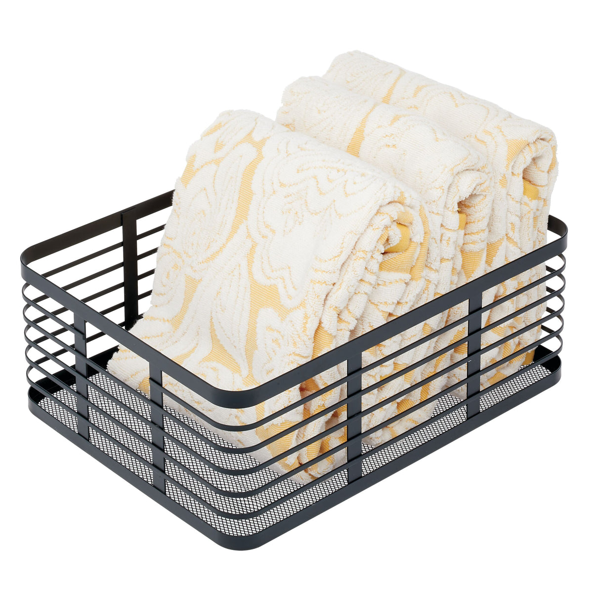 iDesign – Carson steel basket 40 x 30 x 15 – black – 25934 – detail view 10