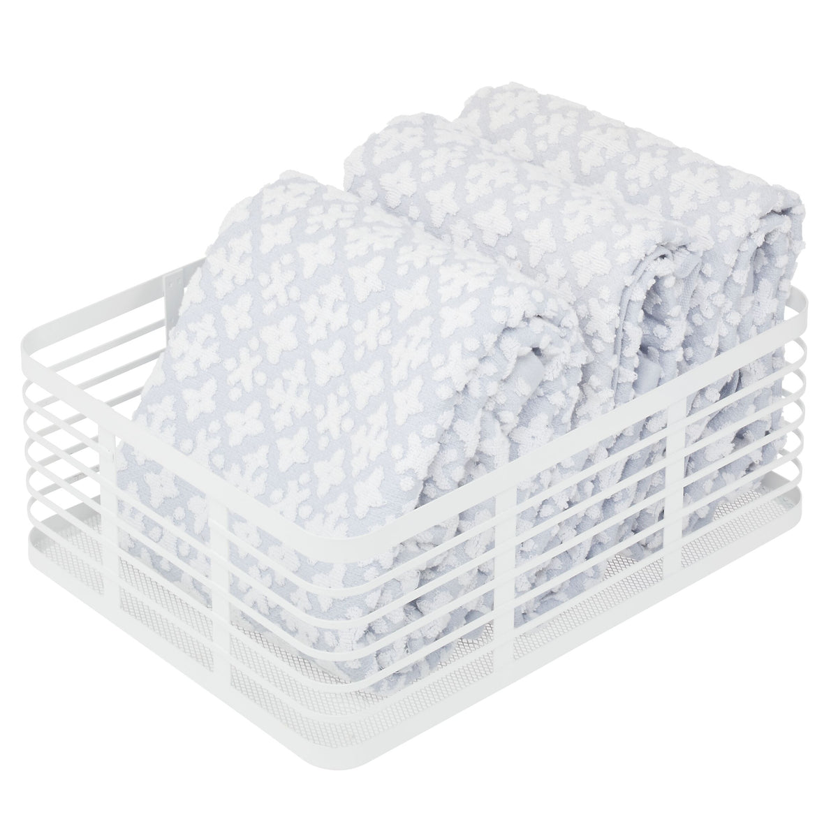 iDesign – Carson steel basket 40 x 30 x 15 – white – 25935 – detail view 3