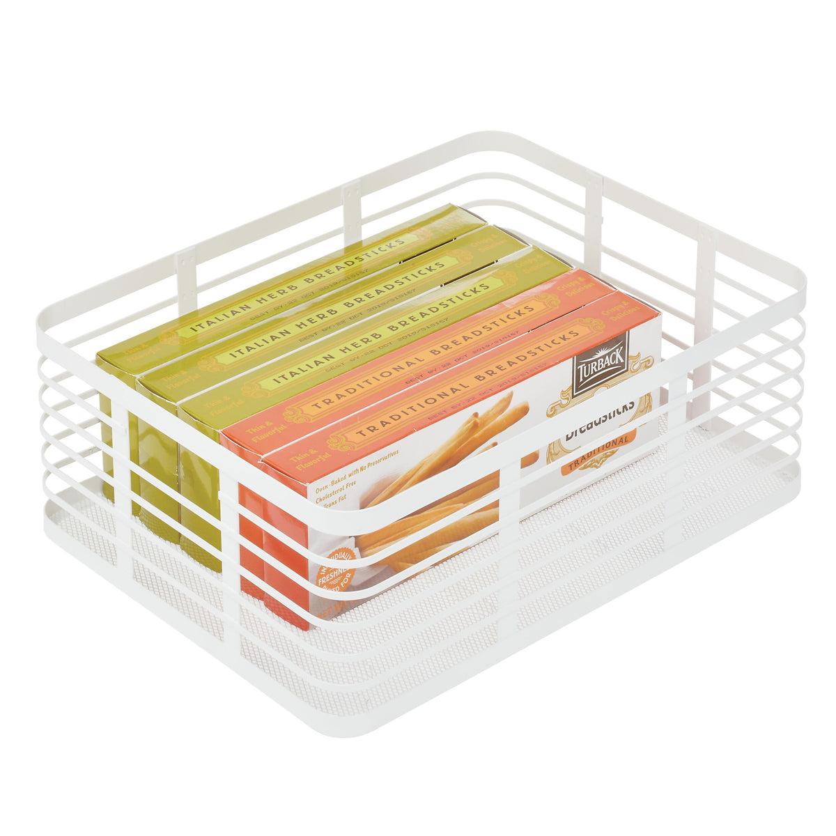 iDesign – Carson steel basket 40 x 30 x 15 – white – 25935 – detail view 6