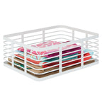 iDesign – Carson steel basket 40 x 30 x 15 – white – 25935 – detail view 8