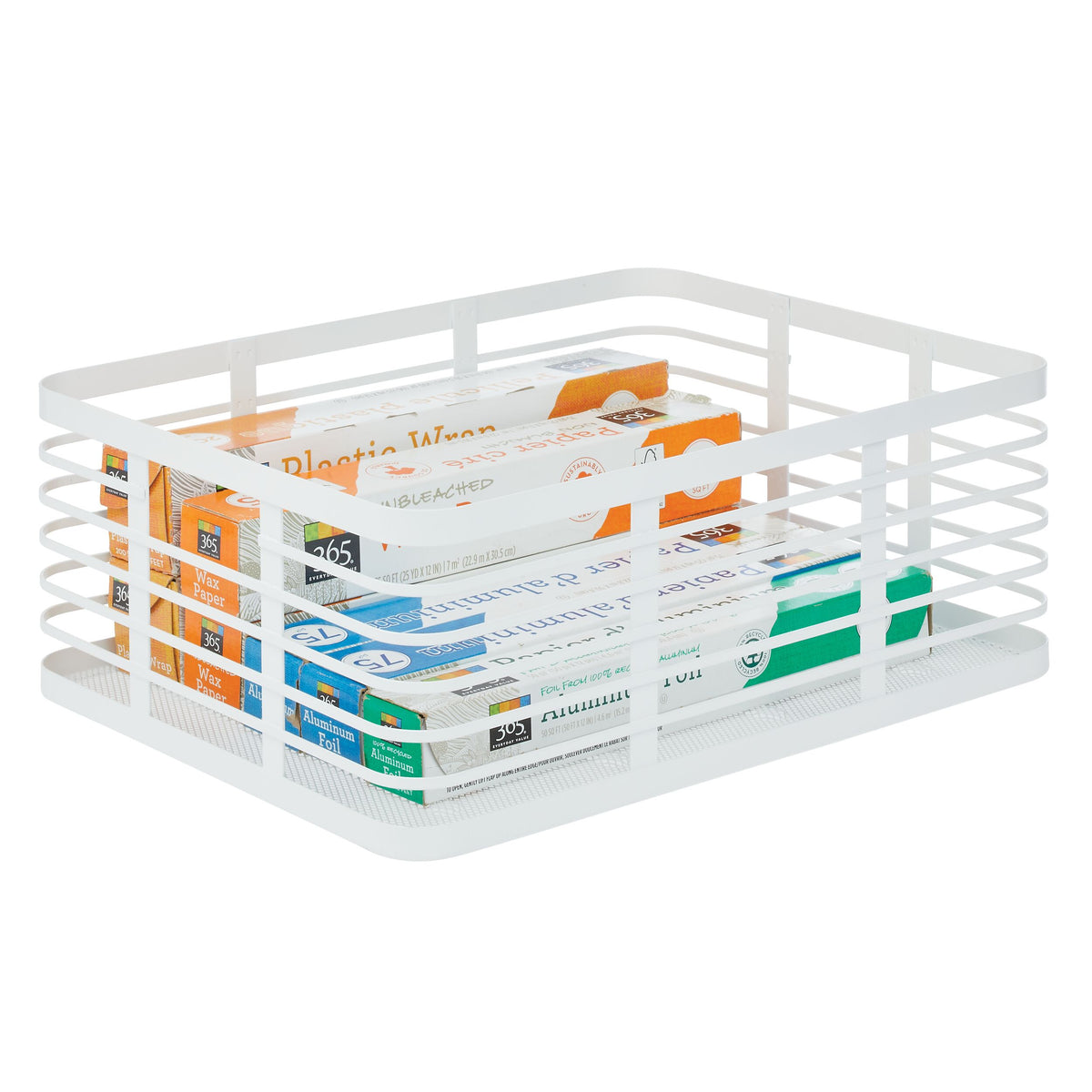 iDesign – Carson steel basket 40 x 30 x 15 – white – 25935 – detail view 9