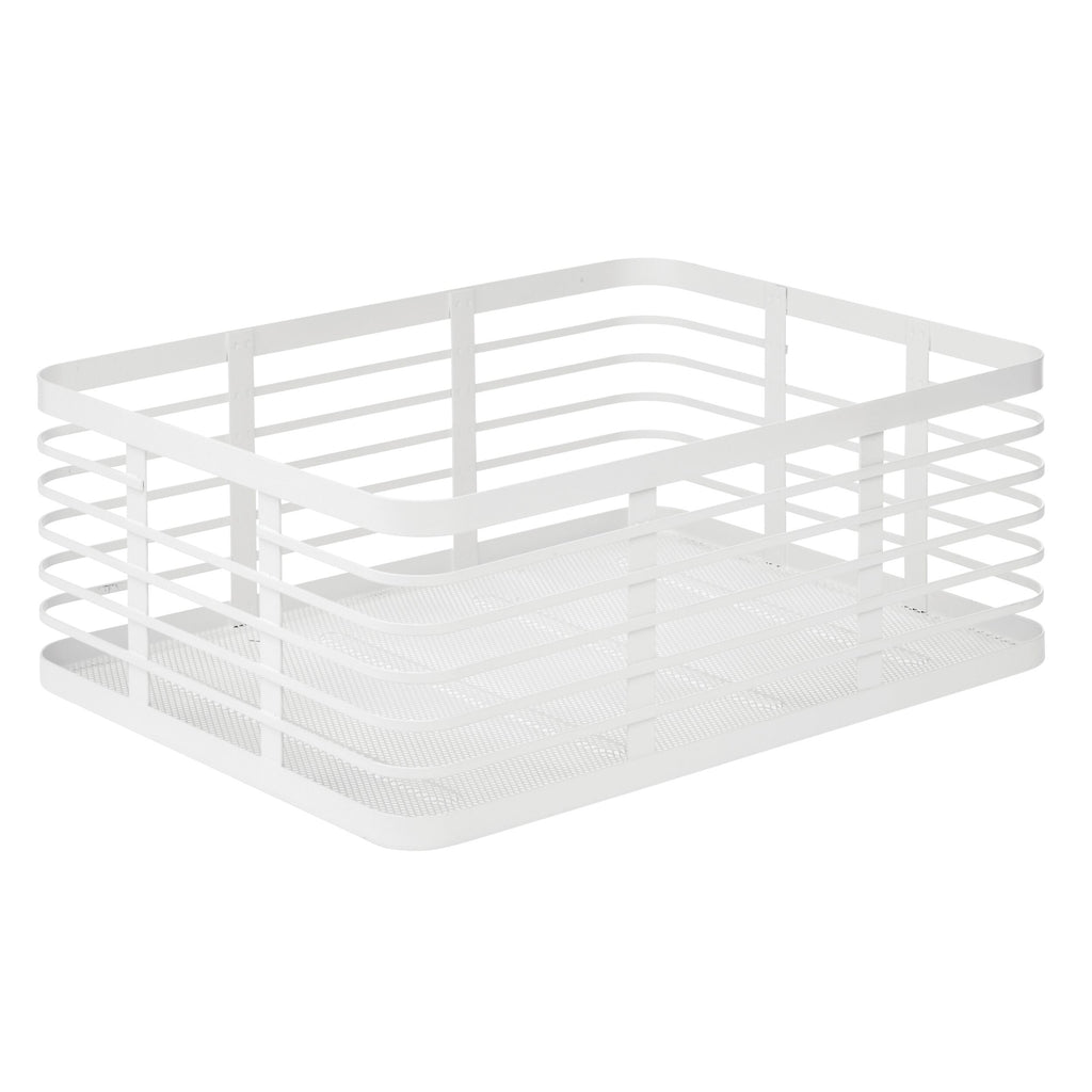 iDesign – Carson steel basket 40 x 30 x 15 – white – 25935