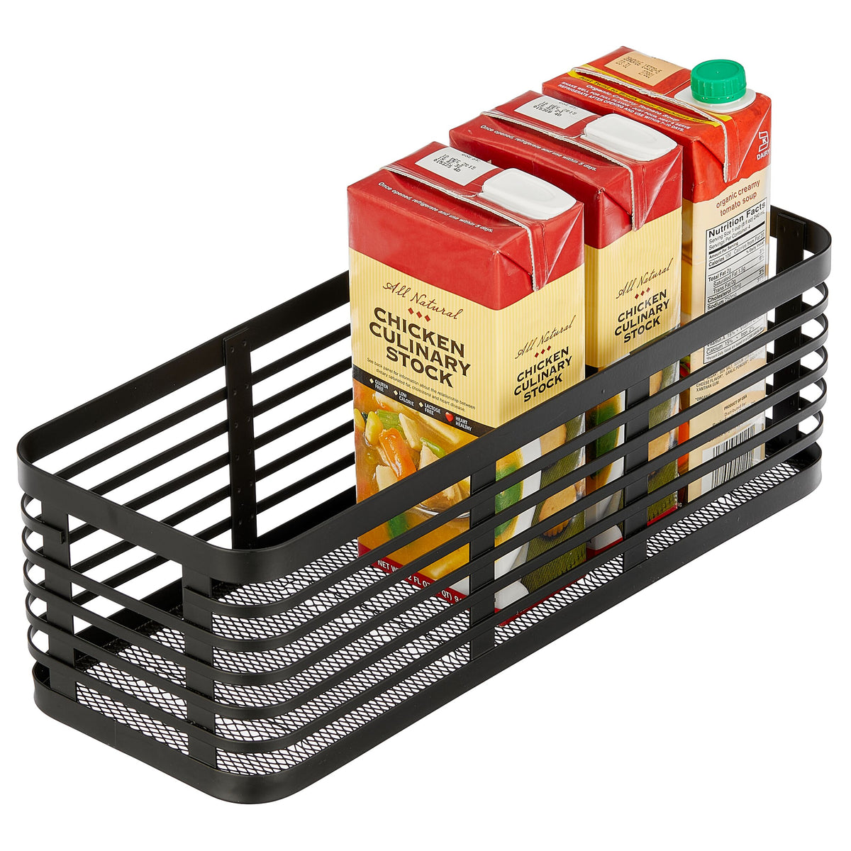 iDesign – Carson steel basket 40 x 15 x 13 – black – 25936 – detail view 5
