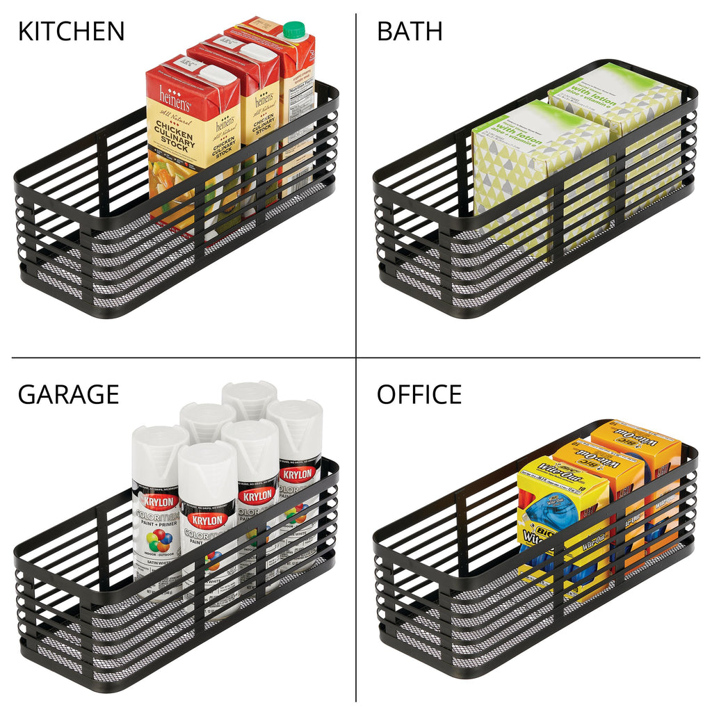iDesign – Carson steel basket 40 x 15 x 13 – black – 25936 – detail view 8
