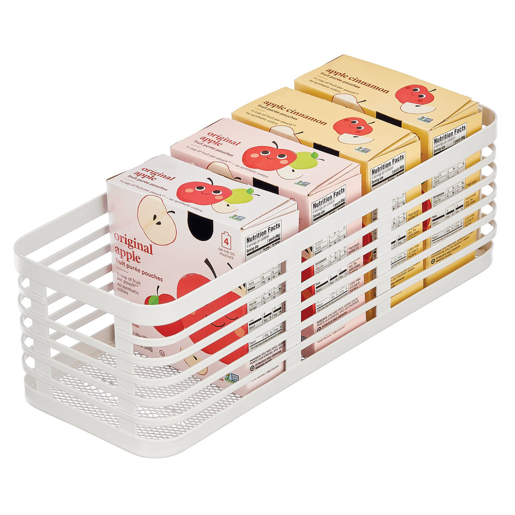 iDesign – Carson steel basket 40 x 15 x 13 – white – 25937 – detail view 3