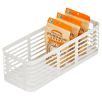iDesign – Carson steel basket 40 x 15 x 13 – white – 25937 – detail view 4