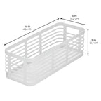 iDesign – Carson steel basket 40 x 15 x 13 – white – 25937 – detail view 2