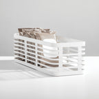 iDesign – Carson steel basket 40 x 15 x 13 – white – 25937 – detail view 9