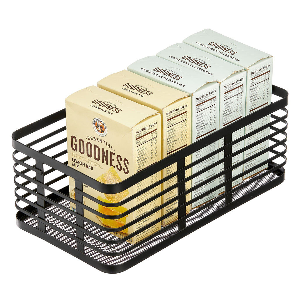 iDesign – Carson steel basket 40 x 23 x 15 – black – 25938 – detail view 6
