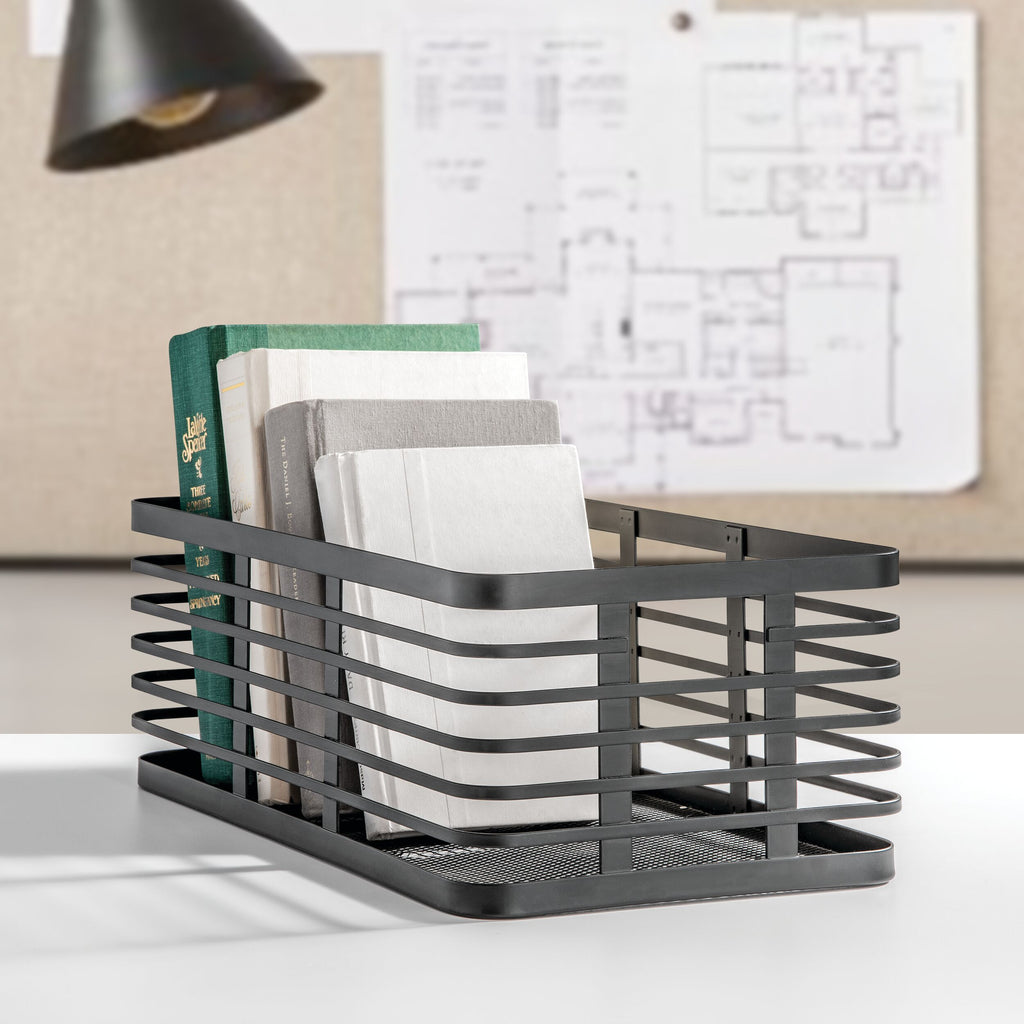 iDesign – Carson steel basket 40 x 23 x 15 – black – 25938 – detail view 10