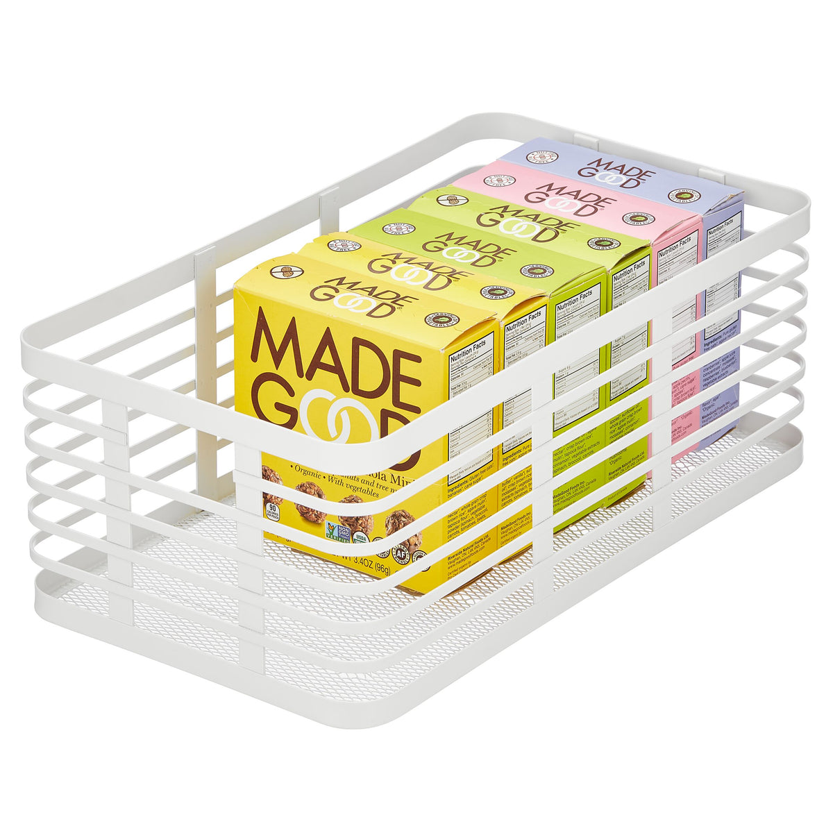 iDesign – Carson steel basket 40 x 23 x 15 – white – 25939 – detail view 4