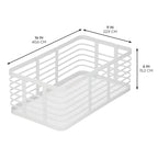 iDesign – Carson steel basket 40 x 23 x 15 – white – 25939 – detail view 2