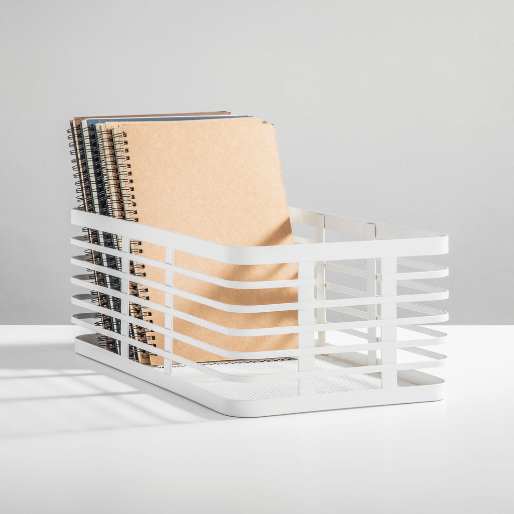 iDesign – Carson steel basket 40 x 23 x 15 – white – 25939 – detail view 7