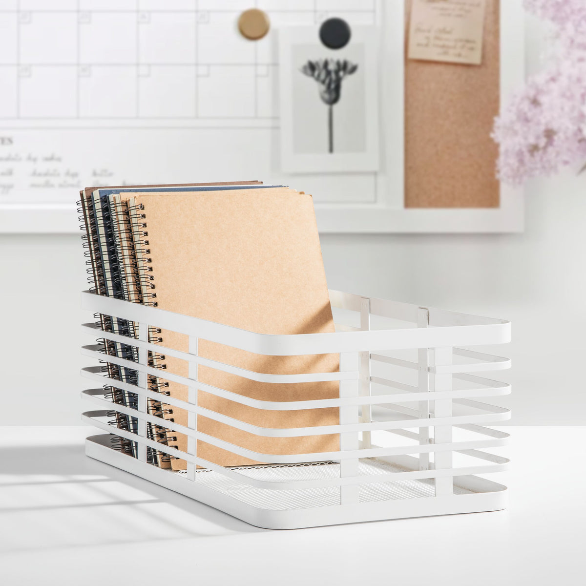iDesign – Carson steel basket 40 x 23 x 15 – white – 25939 – detail view 8