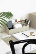 Bigso Box of Sweden – Elisa – desk organizer – linen – detail view 6