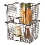 iDesign – Steel basket large black – Classico – 91007EU – detail view 2