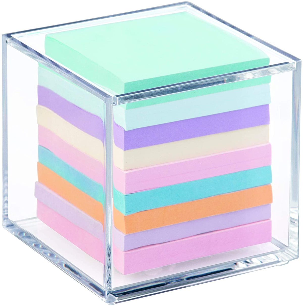iDesign – Organizer box with Lid Clarity – 10.2x10.2x10.2 – – detail view 6