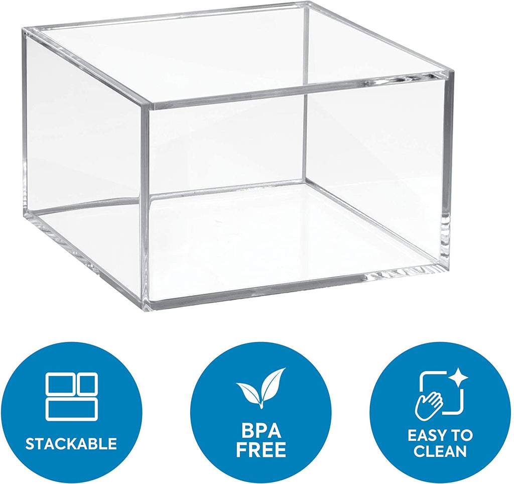 iDesign – Organizer box with Lid Clarity – 15.2x15.2x10.2 –