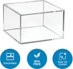 iDesign – Organizer box with Lid Clarity – 15.2x15.2x10.2 –
