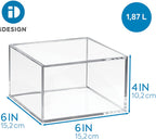 iDesign – Organizer box with Lid Clarity – 15.2x15.2x10.2 – – detail view 2