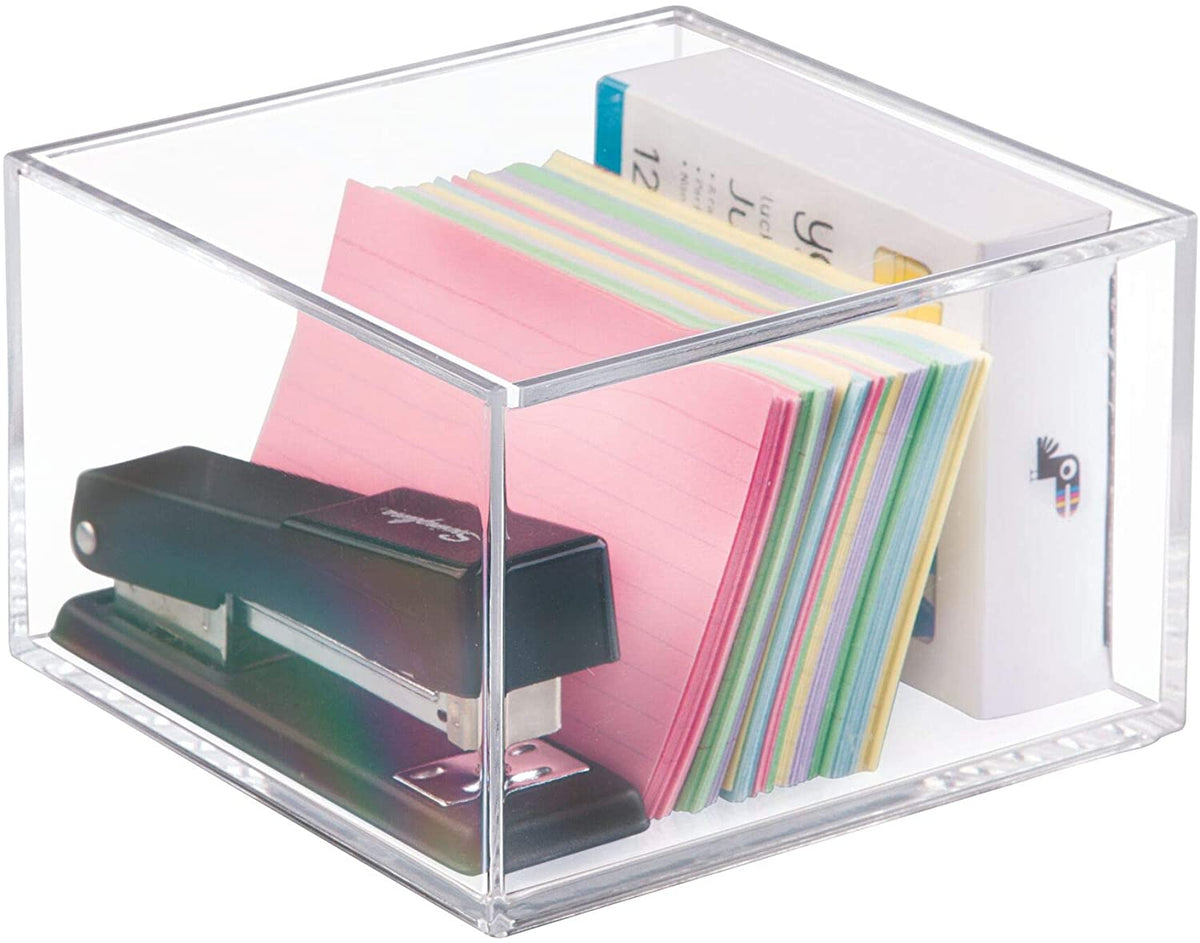 iDesign – Organizer box with Lid Clarity – 15.2x15.2x10.2 – – detail view 4