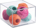 iDesign – Organizer box with Lid Clarity – 15.2x15.2x10.2 – – detail view 5