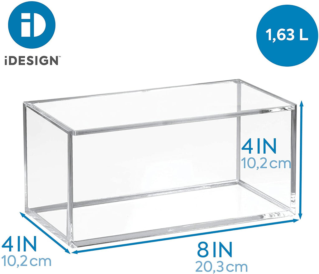 iDesign – Organizer box with Lid Clarity – 20.3x10.2x10.2 – – detail view 2