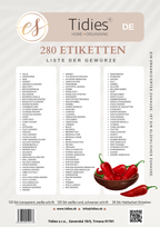 Tidies – 280 labels for spice jars – DE