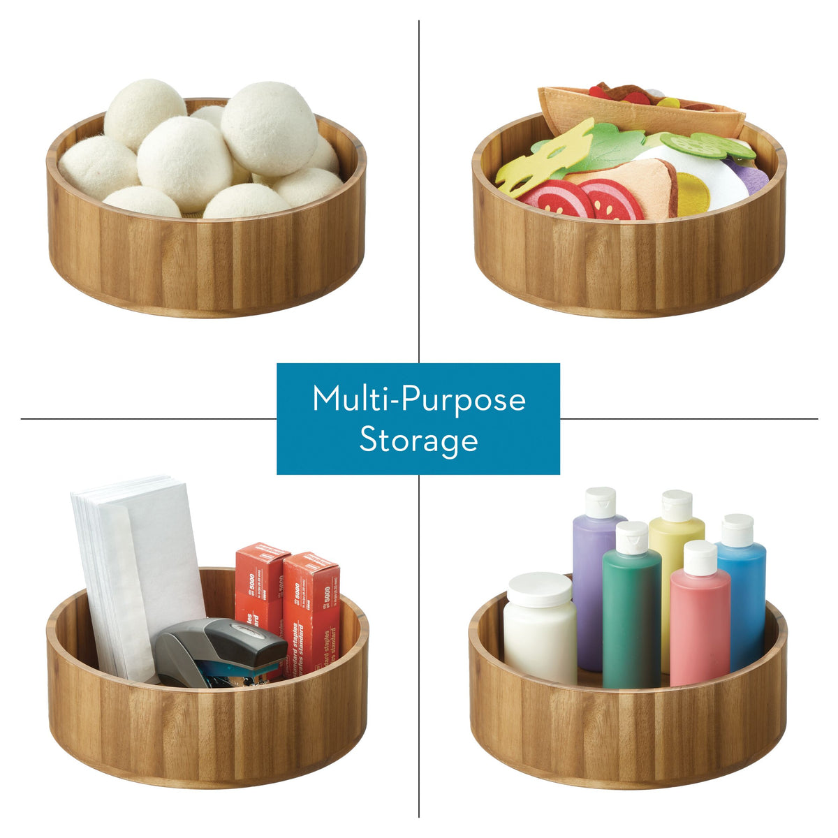iDesign – Acacia Lazy Susan 27 cm – 40056 – detail view 13
