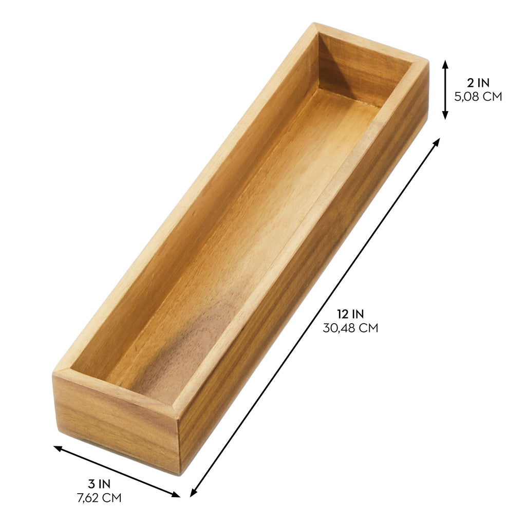 iDesign – Acacia drawer organizer 30.5x7.5x5 – 40271 – detail view 2