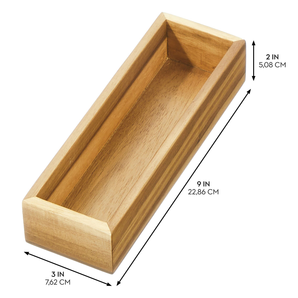 iDesign – Acacia drawer organizer 23x7.5x5 – 40272 – detail view 2