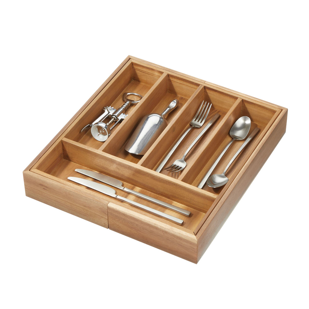 iDesign – Acacia pull-out drawer organizer – 40274 – detail view 6